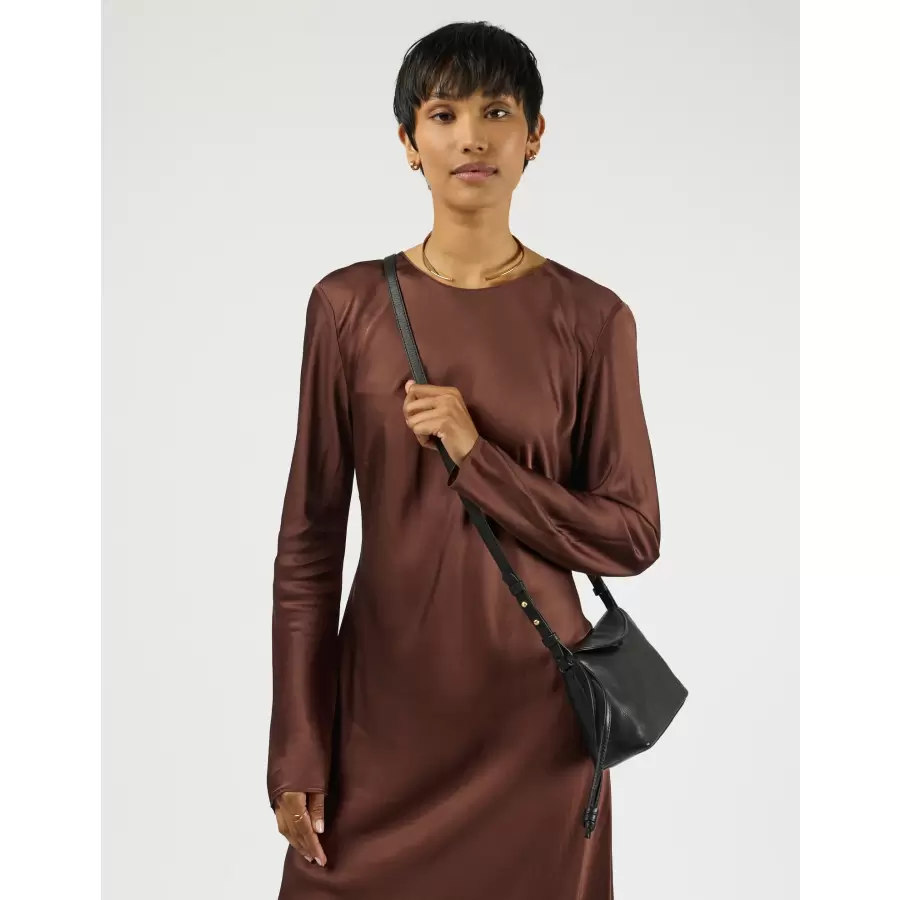 O My Bag - Sienna Mini, Sort Soft Grain Leather