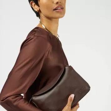O My Bag - Sienna Mini, Chocolate Soft Grain Leather
