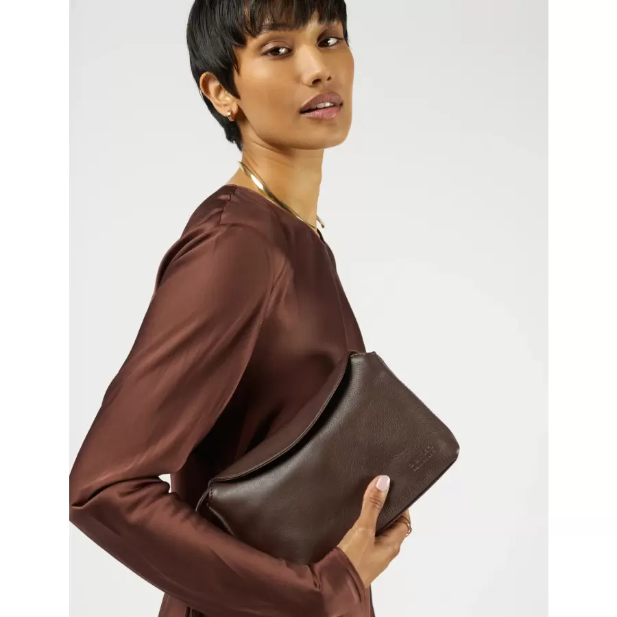 O My Bag - Sienna Mini, Chocolate Soft Grain Leather