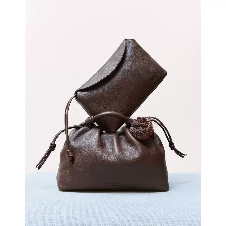 O My Bag - Sienna Mini, Chocolate Soft Grain Leather