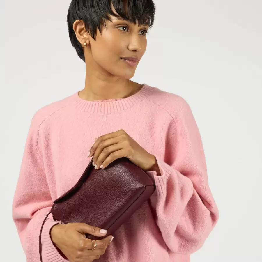 O My Bag - Sienna Mini, Dark Cherry Soft Grain Leather