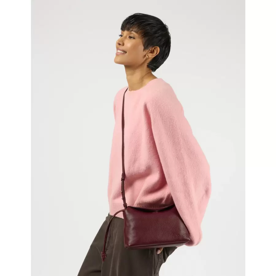 O My Bag - Sienna Mini, Dark Cherry Soft Grain Leather