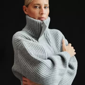 Atelier TAKTIL -  Svala Zip Jacket Knit