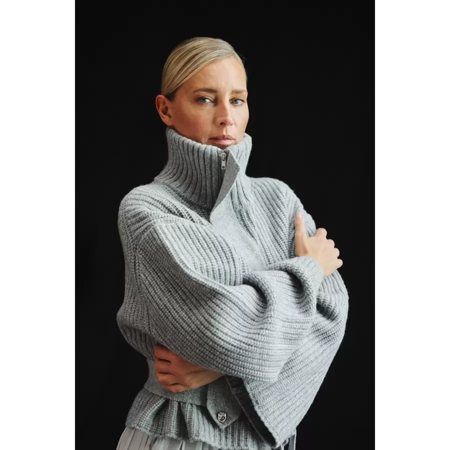 Atelier TAKTIL -  Svala Zip Jacket Knit