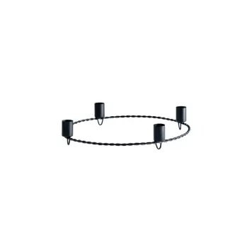 TineK Home - Adventskrans, metal, D 28 x H 4 cm, sort TineK Home - Adventskrans, metal, D 28 x H 4 cm, sort