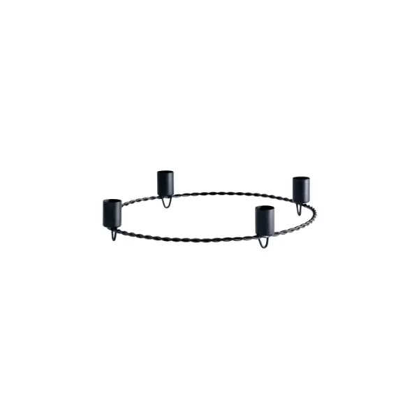 TineK Home - Adventskrans, metal, D 28 x H 4 cm, sort TineK Home - Adventskrans, metal, D 28 x H 4 cm, sort