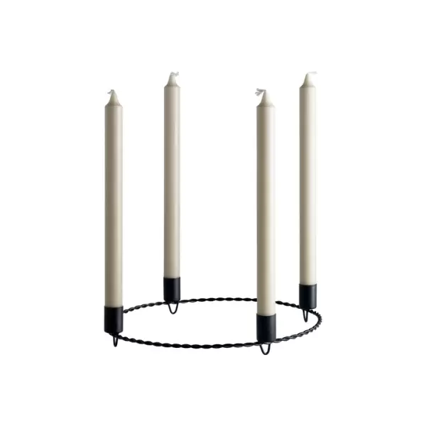 TineK Home - Adventskrans, metal, D 28 x H 4 cm, sort TineK Home - Adventskrans, metal, D 28 x H 4 cm, sort