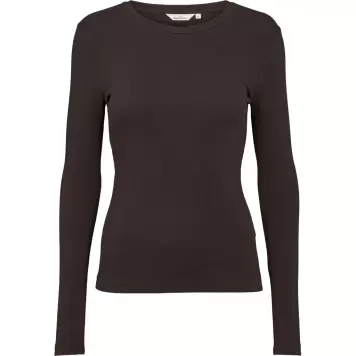 Basic Apparel - Ludmilla LS Tee, Chocolate Torte Basic Apparel - Ludmilla LS Tee, Chocolate Torte
