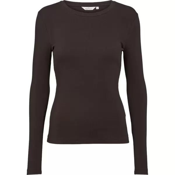 Basic Apparel - Ludmilla LS Tee, Chocolate Torte