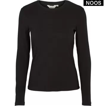 Basic Apparel - Ludmilla LS Tee, Sort Basic Apparel - Ludmilla LS Tee, Sort