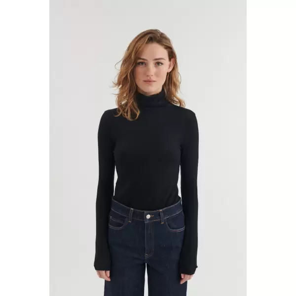 Basic Apparel - Rinja T-neck, Sort