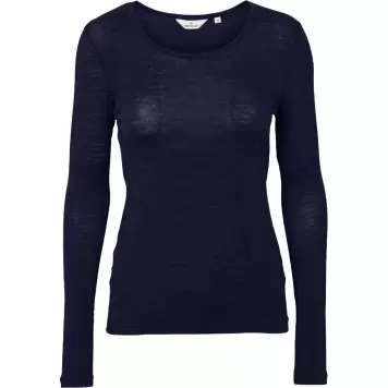 Basic Apparel - Rinja Langærmet Tee, Sky Captain Basic Apparel - Rinja Langærmet Tee, Sky Captain
