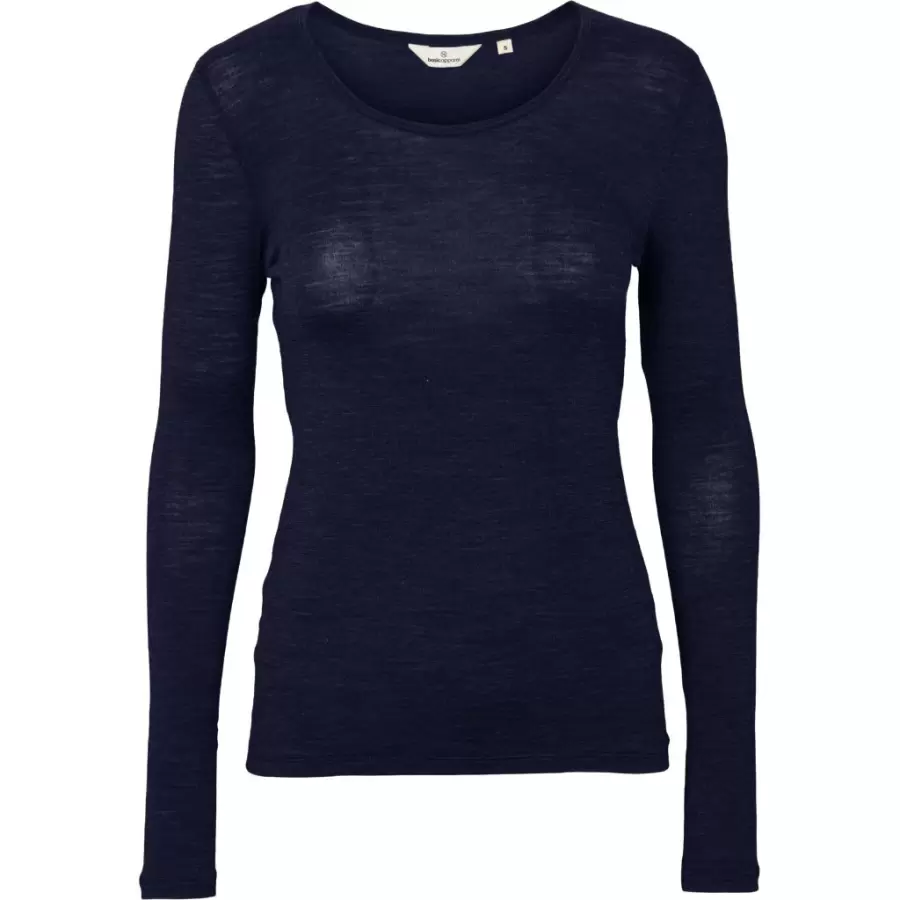 Basic Apparel - Rinja Langærmet Tee, Sky Captain
