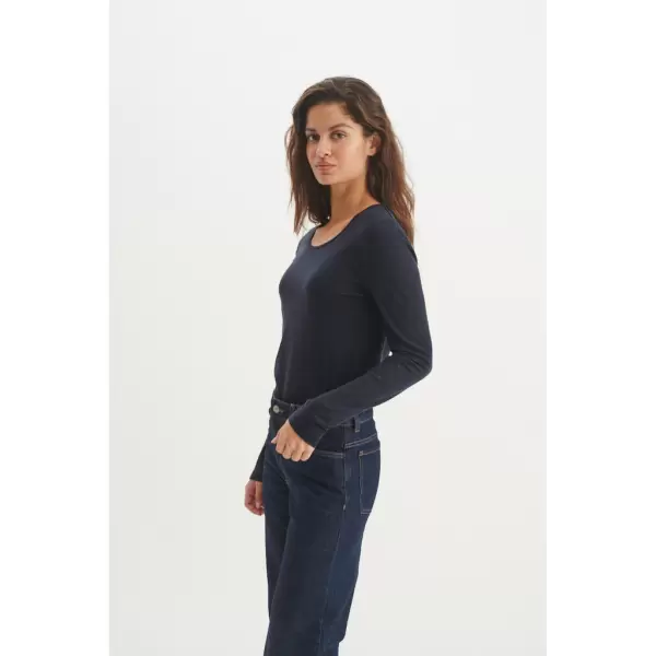 Basic Apparel - Rinja Langærmet Tee, Sky Captain