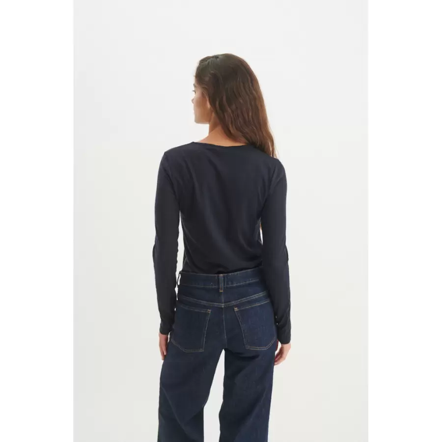 Basic Apparel - Rinja Langærmet Tee, Sky Captain