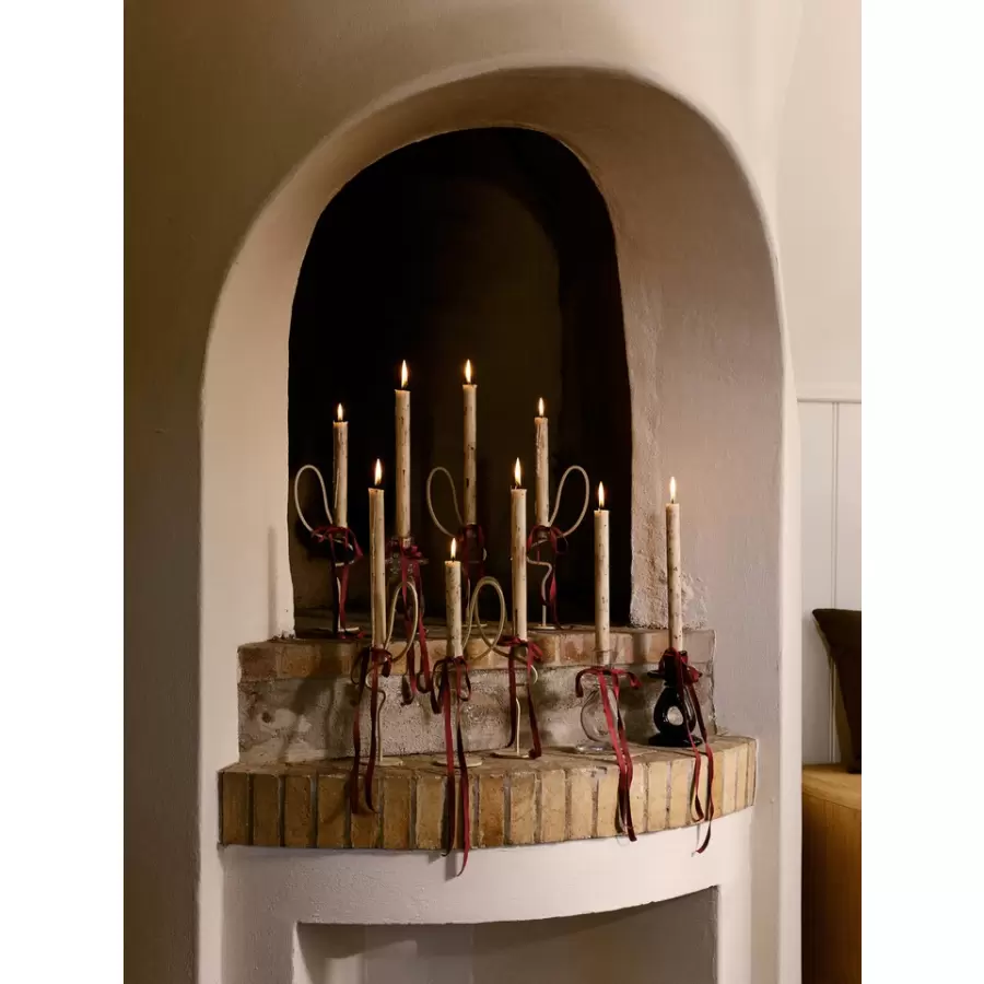 Ferm Living - 4 Kronelys Mura, Lys Beige