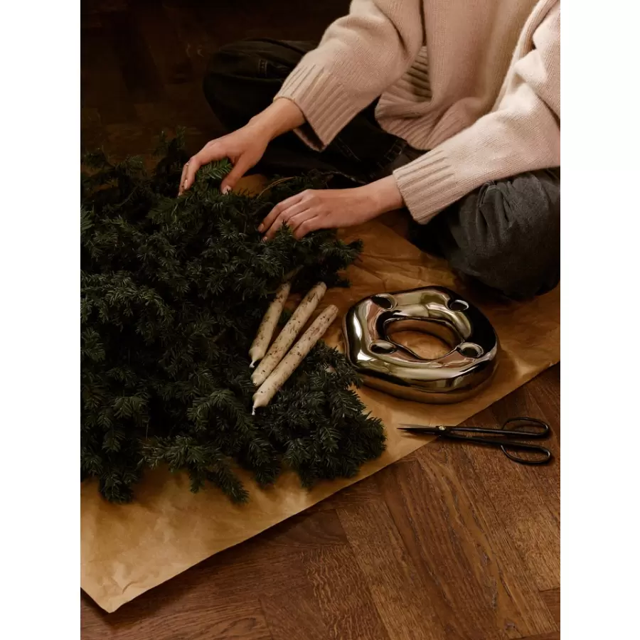 Ferm Living - 4 Kronelys Mura, Lys Beige