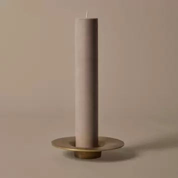 Ferm Living - Lysestage Soothe til Bloklys Ø:5, Messingfinish