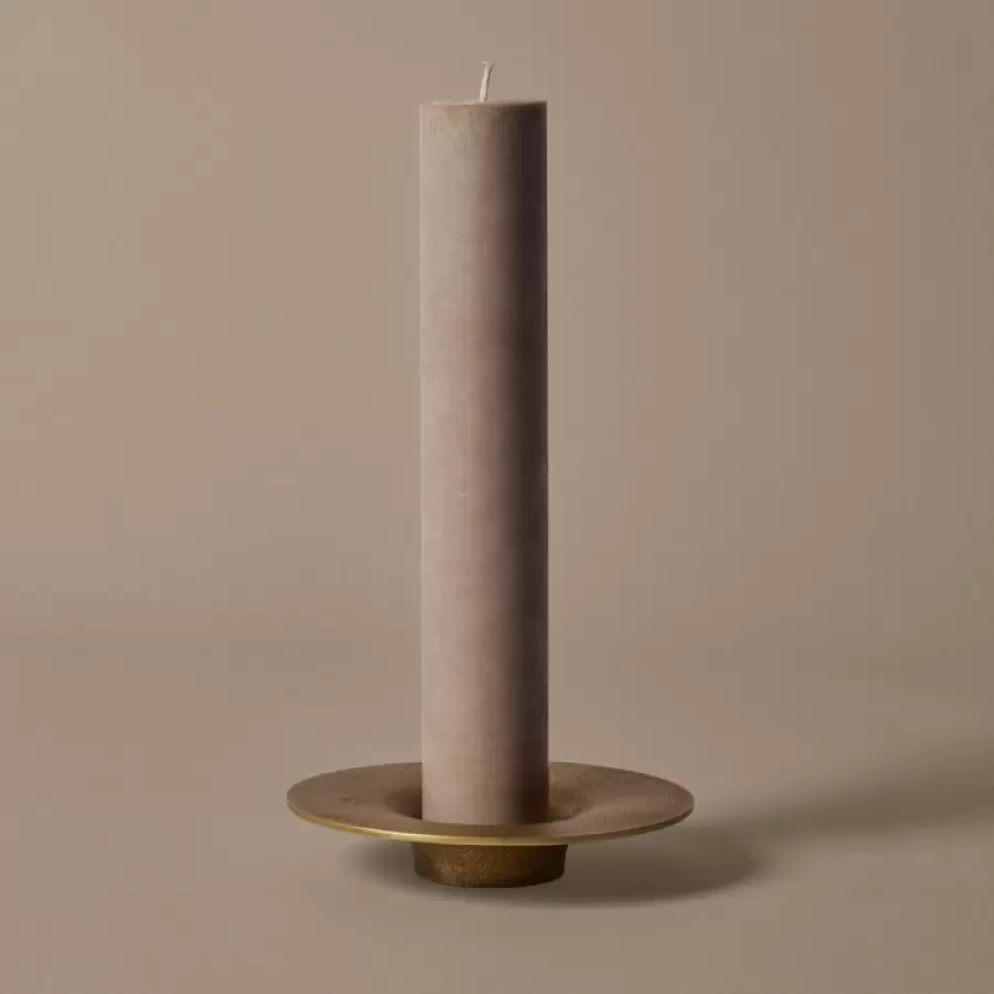 Ferm Living - Lysestage Soothe til Bloklys Ø:5, Messingfinish