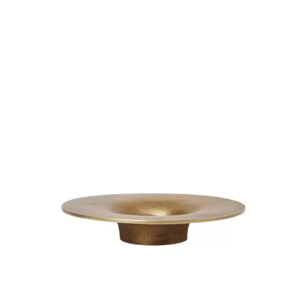 Ferm Living - Lysestage Soothe til Bloklys Ø:5, Messingfinish Ferm Living - Lysestage Soothe til Bloklys Ø:5, Messingfinish
