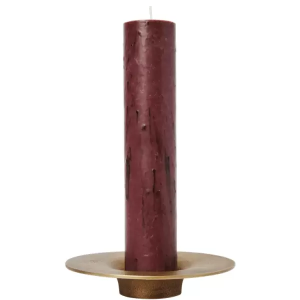 Ferm Living - Lysestage Soothe til Bloklys Ø:5, Messingfinish Ferm Living - Lysestage Soothe til Bloklys Ø:5, Messingfinish