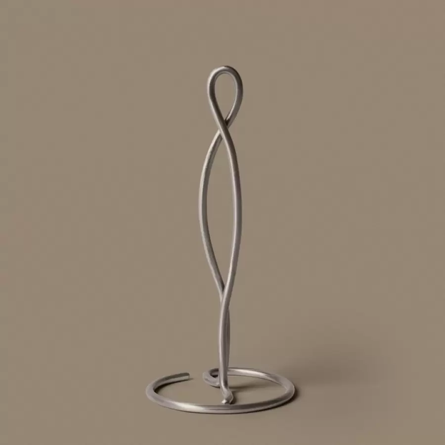 Ferm Living - Curvature Køkkenrulleholder, Rustfrit Stål