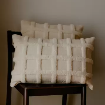 Ferm Living - Pude Norte Grid, Offwhite 50*50