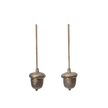 Ferm Living - 2 Agern ornamenter, Massiv Messing