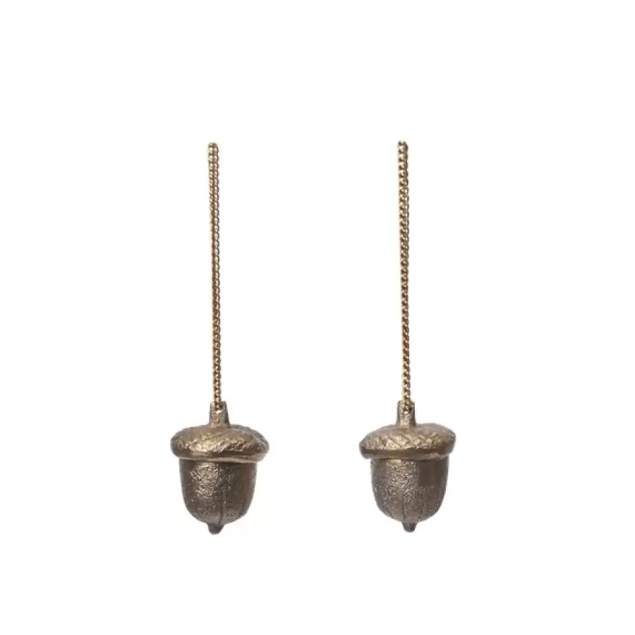 Ferm Living - 2 Agern ornamenter, Massiv Messing