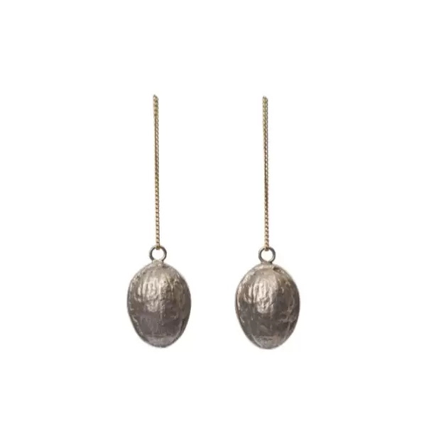 Ferm Living - 2 Ornamenter Valnød, Massiv Messing