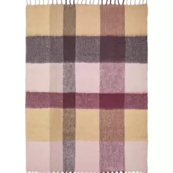 Ferm Living - Plaid Mohair Blur, Butter/Pale Rose