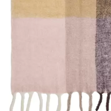 Ferm Living - Plaid Mohair Blur, Butter/Pale Rose