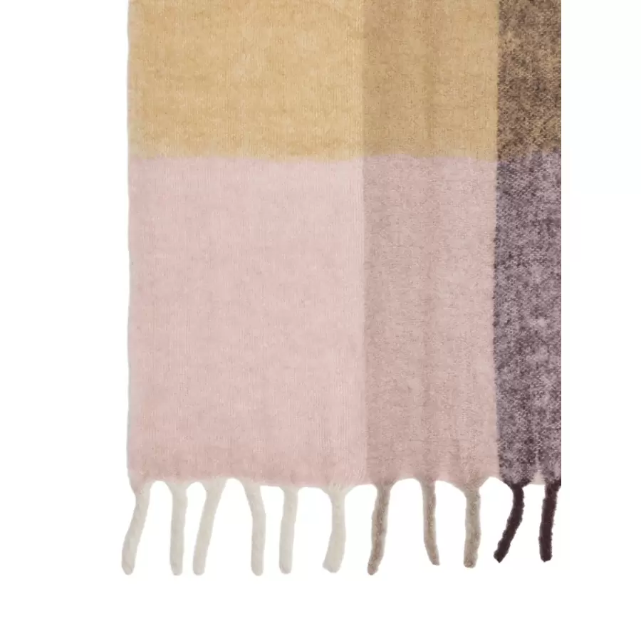 Ferm Living - Plaid Mohair Blur, Butter/Pale Rose
