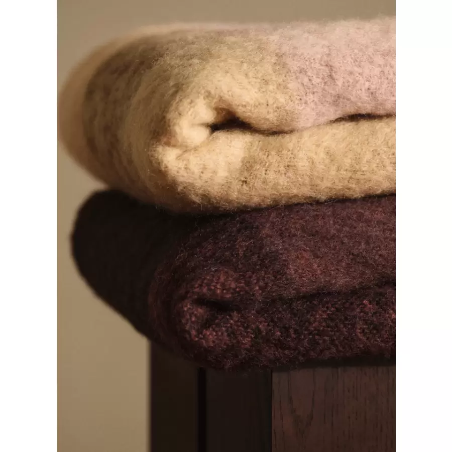 Ferm Living - Plaid Mohair Blur, Butter/Pale Rose