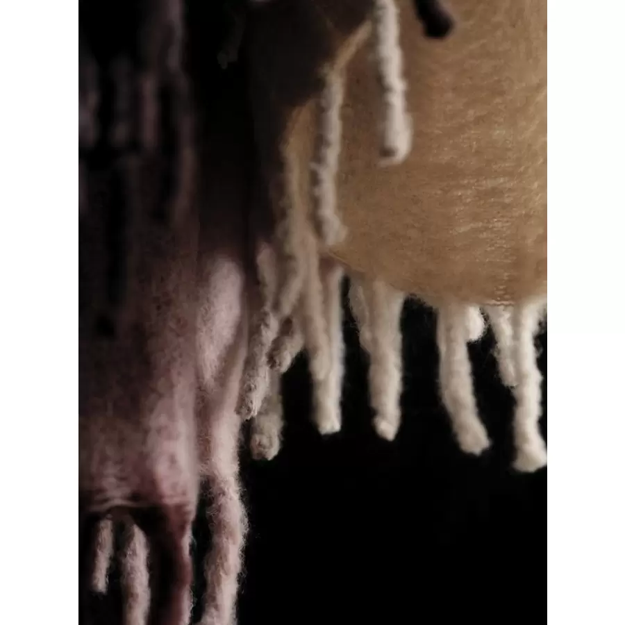 Ferm Living - Plaid Mohair Blur, Butter/Pale Rose