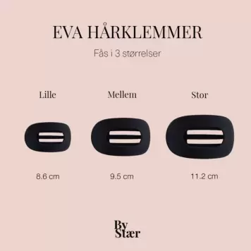By Stær - Eva hårklemme Lille, Sort