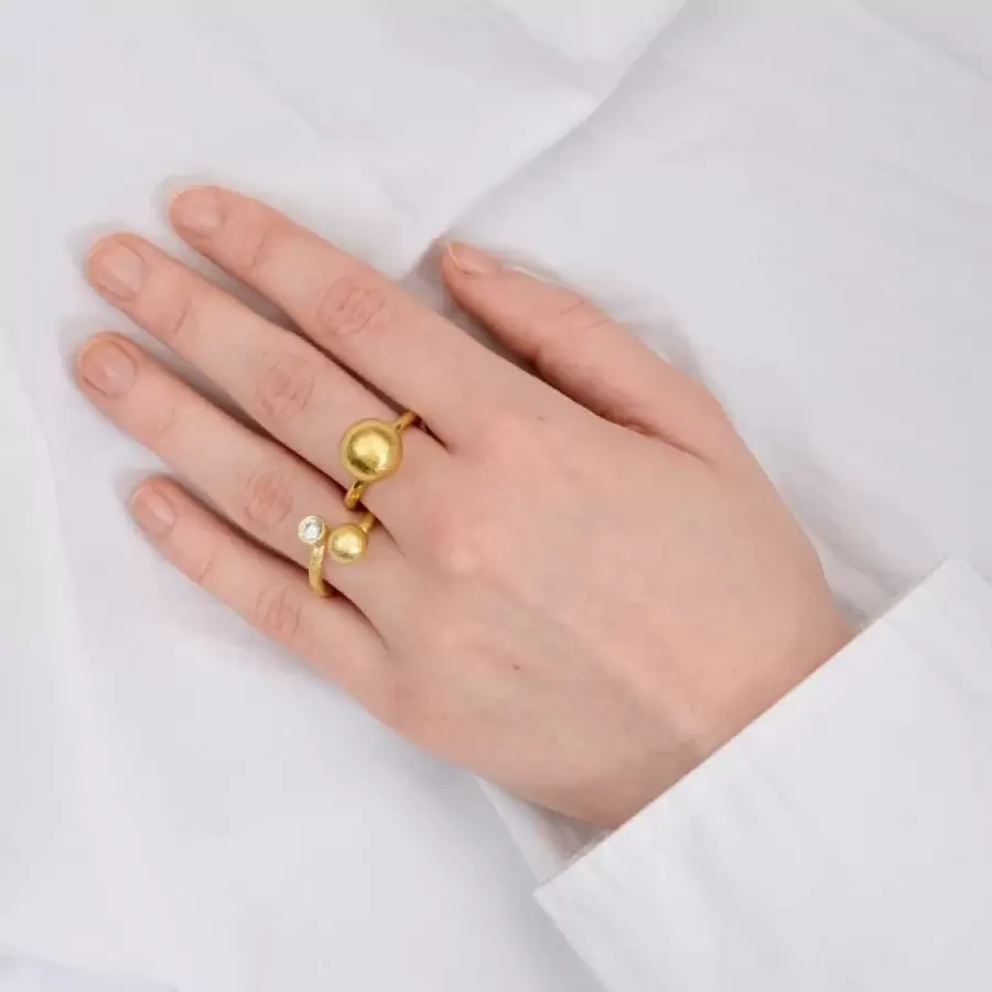 Pure - Betty Ball Ring 12mm, Sølvbelagt