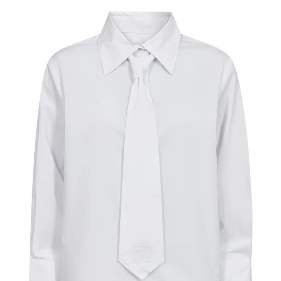 Atelier TAKTIL - Skjorte Ava Mens Tie, Hvid