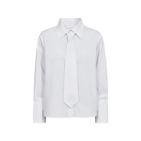 Atelier TAKTIL - Skjorte Ava Mens Tie, Hvid Atelier TAKTIL - Skjorte Ava Mens Tie, Hvid