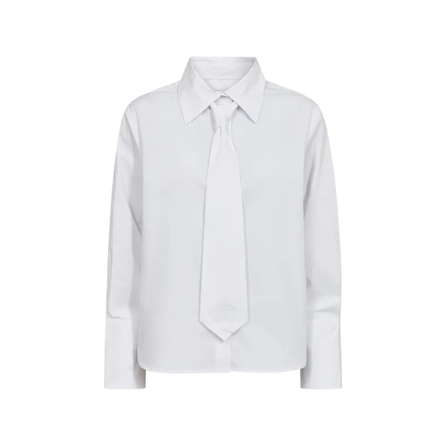 Atelier TAKTIL - Skjorte Ava Mens Tie, Hvid