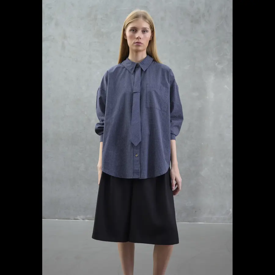 Love&Divine - Skjorte Blåternet med slips