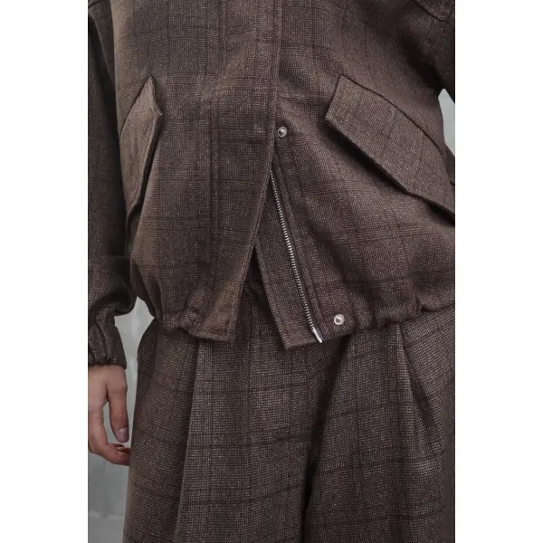 Love&Divine - Jakke, Brown Check Love&Divine - Jakke, Brown Check
