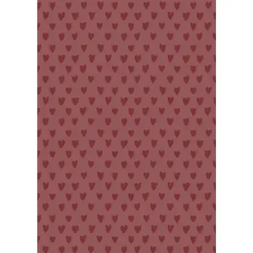 Ib Laursen - 5m. Gavepapir, Desert rose/Røde hjerter