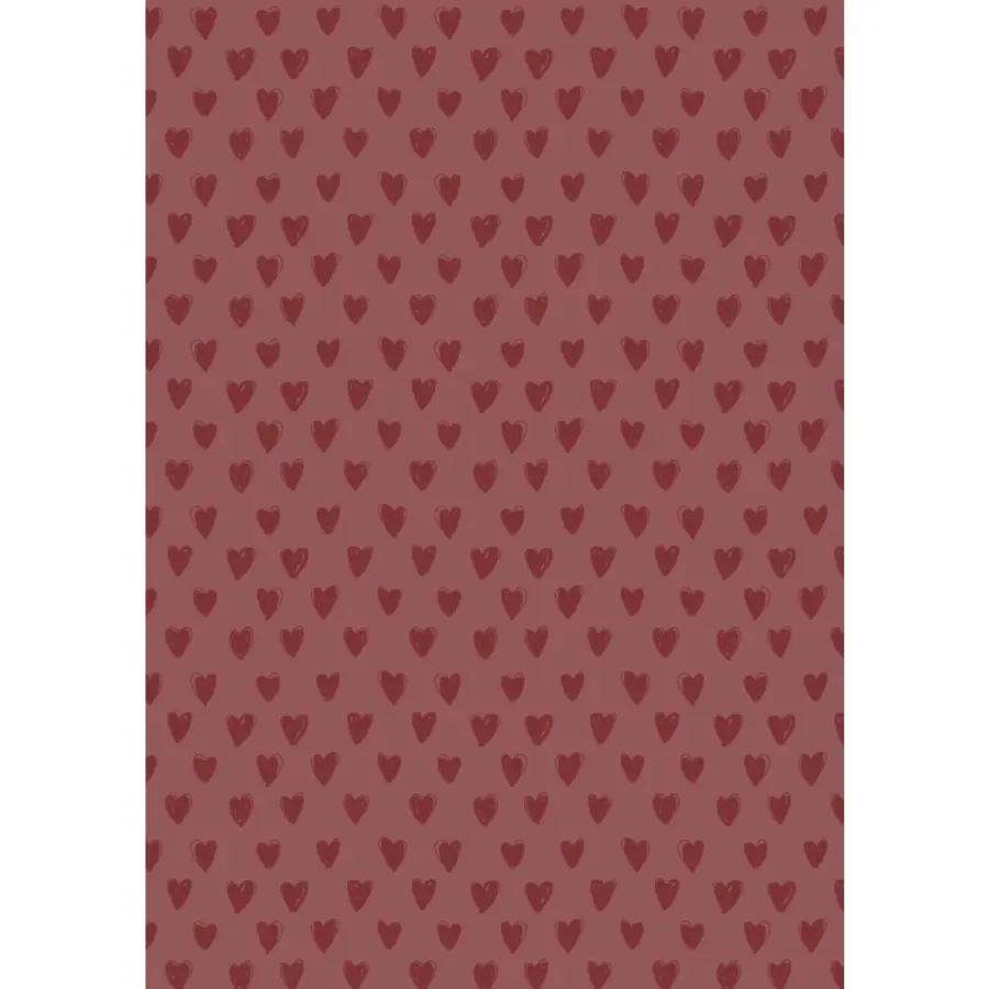 Ib Laursen - 5m. Gavepapir, Desert rose/Røde hjerter