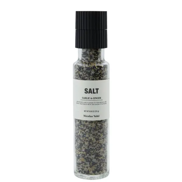 Nicolas Vahé - Havsalt med Sort Sesam, Hvidløg og Ingefær Nicolas Vahé - Havsalt med Sort Sesam, Hvidløg og Ingefær