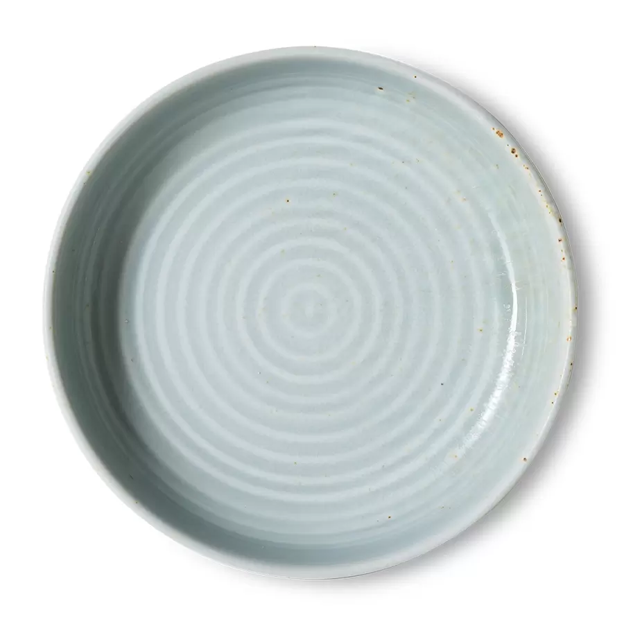 HK living - Dyb Tallerken Chef Ceramics, Soft Blue Ø:21,5*5