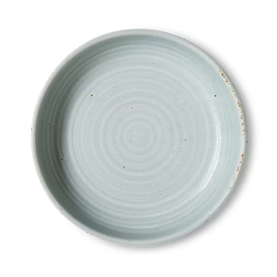 HK living - Dyb Tallerken Chef Ceramics, Soft Blue Ø:19*4