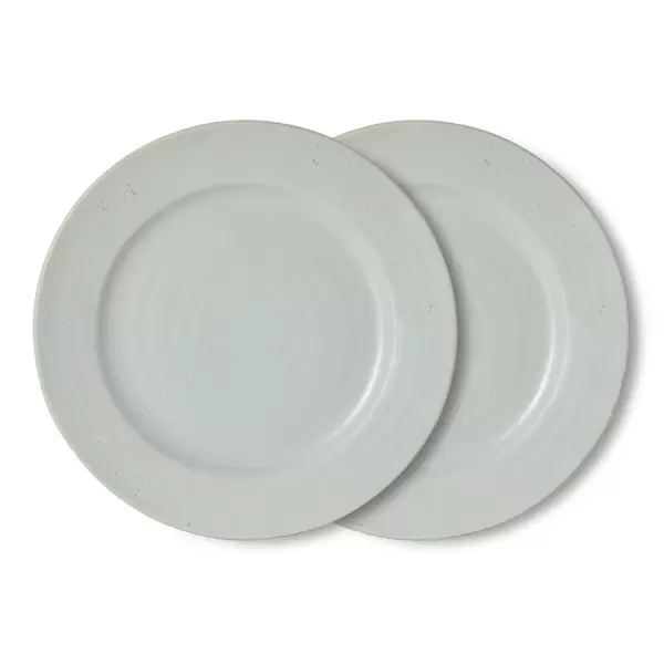 HK living - 2 Middagstallerkner Farmhouse Ceramics, Pale Blue Ø:26,5 HK living - 2 Middagstallerkner Farmhouse Ceramics, Pale Blue Ø:26,5