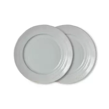 HK living - 2 Sidetallerkener Farmhouse Ceramics, Pale Blue Ø:22 HK living - 2 Sidetallerkener Farmhouse Ceramics, Pale Blue Ø:22