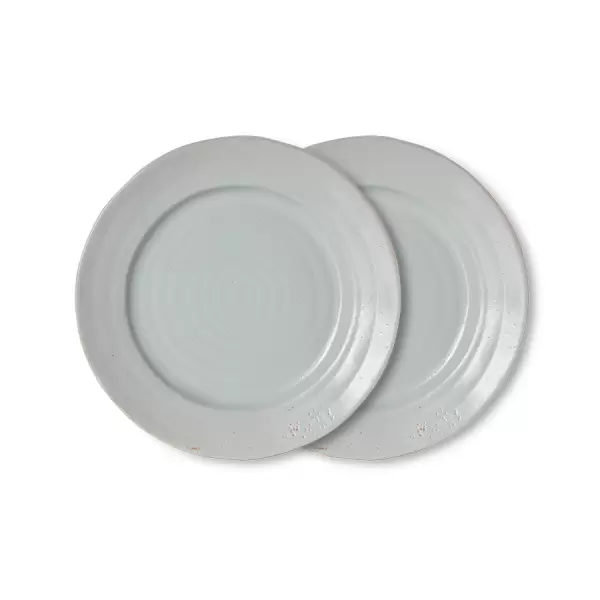 HK living - 2 Sidetallerkener Farmhouse Ceramics, Pale Blue Ø:22 HK living - 2 Sidetallerkener Farmhouse Ceramics, Pale Blue Ø:22